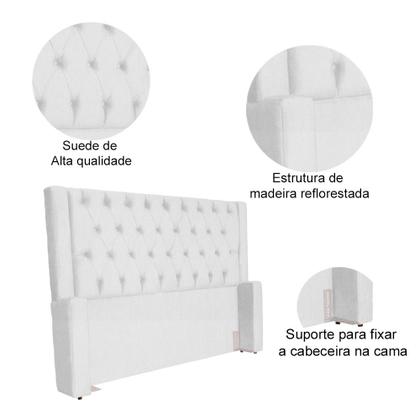Imagem de Cabeceira Estofada Para Cama Box Emma Suede Cores - DS Estofados