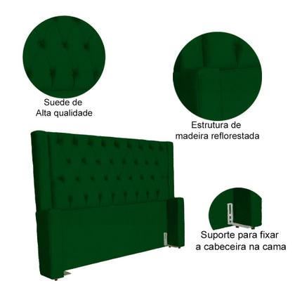 Imagem de Cabeceira Estofada Para Cama Box Emma Suede Cores - DS Estofados