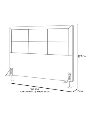 Imagem de Cabeceira Estofada Para Cama Box Maia 160 Para Cama Queen Sued Marrom Aradecor