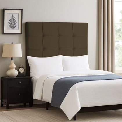 Imagem de Cabeceira Estofada para Cama Box Solteiro Luiza 90cm Veludo Marrom