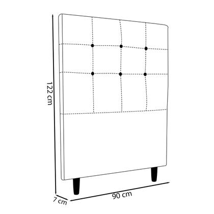 Imagem de Cabeceira Estofada para Cama Box Solteiro Luiza 90cm Veludo Marrom