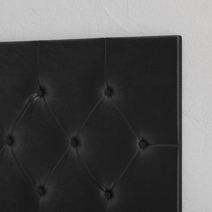 Imagem de Cabeceira Estofada Para Cama Casal Box Queen 1,60 Quarto Moderno Paris com Captonê - Preto - RPM Móveis