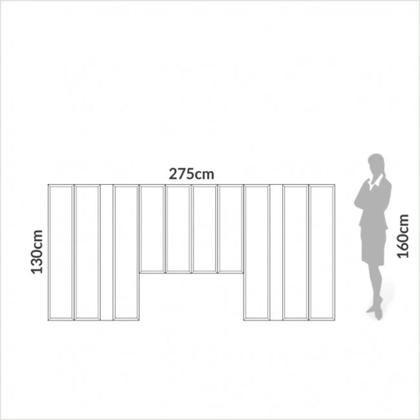 Imagem de Cabeceira Estofada para Cama de Casal 275cm TW195 Dalla Costa