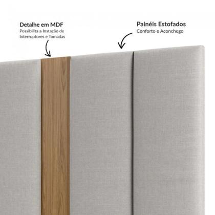 Imagem de Cabeceira Estofada para Cama de Casal 275cm TW195 Dalla Costa