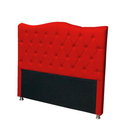 Imagem de Cabeceira Estofada Para Pama Box De Viúva Capitone Pérola 120 cm Vermelho Suede-Anchar Estofados 01