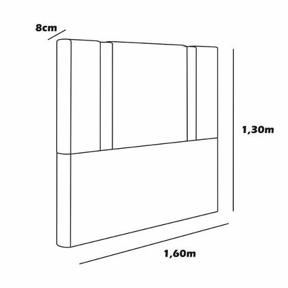 Imagem de Cabeceira Estofada Queen 160 cm Ametista material sintético