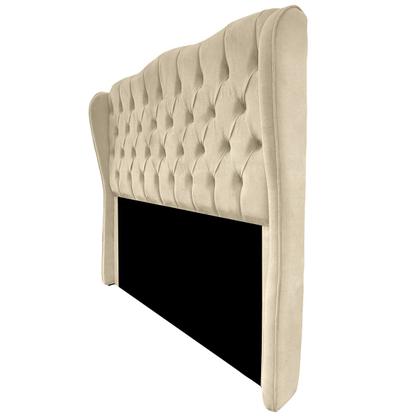 Imagem de Cabeceira Estofada Queen 170cm Aurora Suede Bege Claro