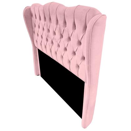 Imagem de Cabeceira Estofada Queen 170cm Aurora Suede Rosa Bebê
