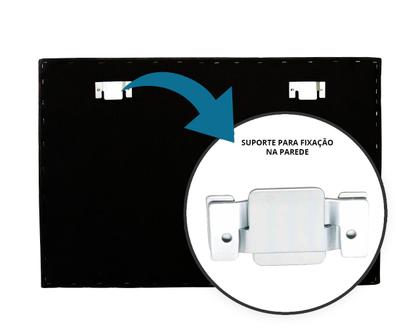 Imagem de Cabeceira Estofada Reta Luxo Solteiro com Tachas Fumê material sintético Rosa Bebê