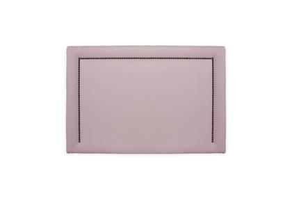 Imagem de Cabeceira Estofada Reta Luxo Solteiro com Tachas Fumê material sintético Rosa Bebê