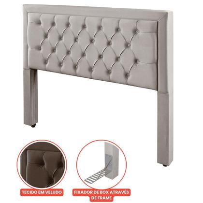 Imagem de Cabeceira Estofada Sofia Para Cama Casal Queen 160cm Veludo Capitonê