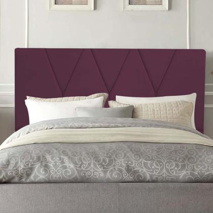 Imagem de Cabeceira Estofada Solteiro 90CM Jade Suede Bordo - D A DECOR