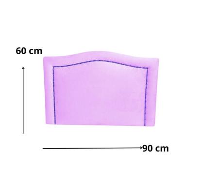 Imagem de Cabeceira Estofada Solteiro Lilás Ondas material sintético Tacha Fumê
