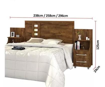 Imagem de Cabeceira Extensível  Box Completa Cama Casal, Queen ou King