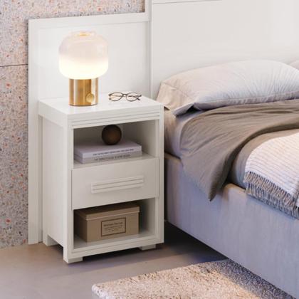 Imagem de Cabeceira Extensível Com Mesas De Cabeceira Em Mdf Para Cama Box Casal E Queen Size -