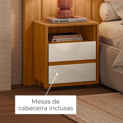 Imagem de Cabeceira Extensível para Cama Solteiro/Casal/Queen/King Ripada 100% MDF