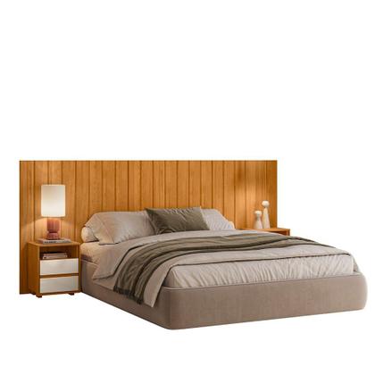Imagem de Cabeceira Extensível para Cama Solteiro/Casal/Queen/King Ripada 100% MDF