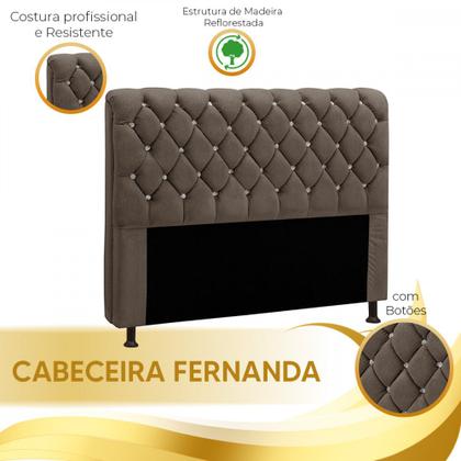 Imagem de Cabeceira Fernanda 1,40 para Cama Box Casal - Veludo