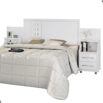 Imagem de Cabeceira Flórida Casal Extensível Branco