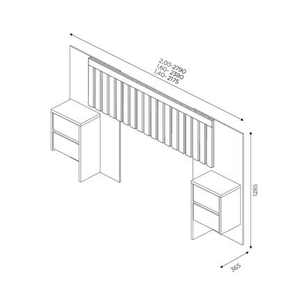 Imagem de Cabeceira Florida Com Painel Ripado Para Cama Box Casal Queen e King Regulável