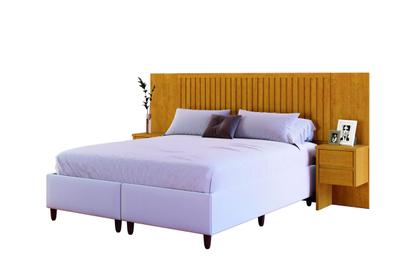 Imagem de Cabeceira Florida Com Painel Ripado Para Cama Box Casal Queen e King Regulável