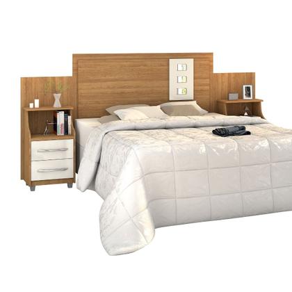 Imagem de Cabeceira Flórida Grande c/ Gavetas e Prateleiras Moderno