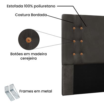 Imagem de Cabeceira Gênova Para Cama Box Casal 140 cm Suede - D'Rossi