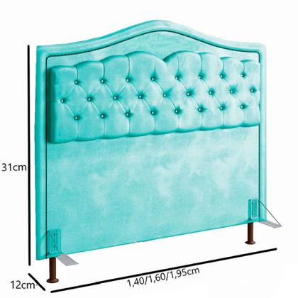 Imagem de Cabeceira Holanda 1,40 2.0 c/ Design Retro Veludo Speciale Home