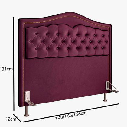 Imagem de Cabeceira Holanda 1,40 2.0 c/ Design Retro Veludo Speciale Home