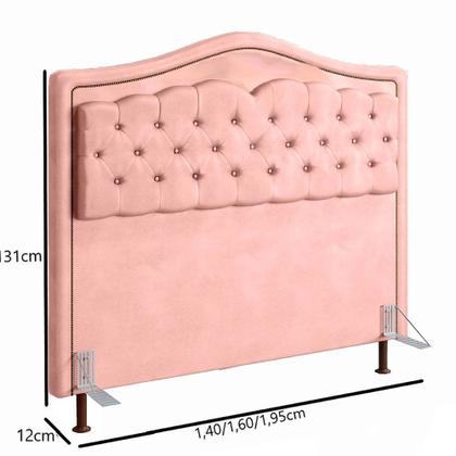 Imagem de Cabeceira Holanda 1,60 2.0 - Veludo  c/ Design Retro Speciale Home