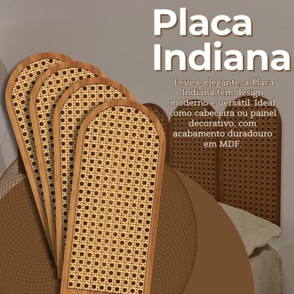 Imagem de Cabeceira Indiana Estilo Palha em MDF para Cama Box Casal Queen King Solteiro