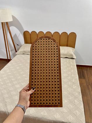Imagem de Cabeceira Indiana Estilo Palha em MDF para Cama Box Casal Queen King Solteiro