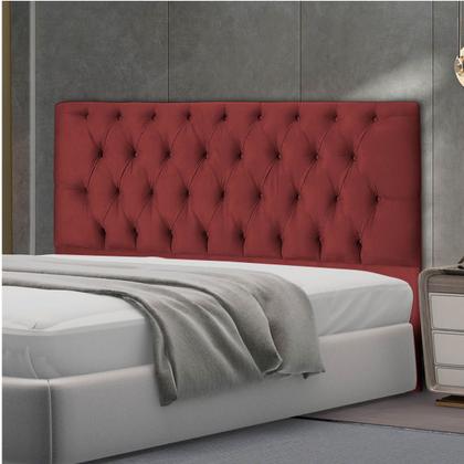 Imagem de Cabeceira Jade 120Cm Para Cama Box Solteiro Suede Vermelho