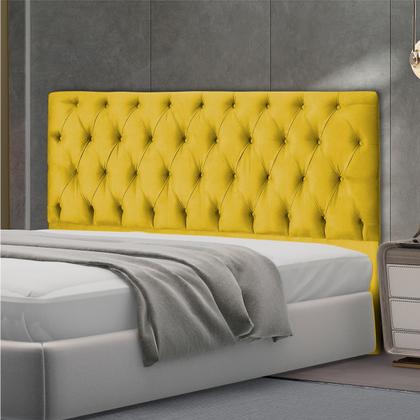 Imagem de Cabeceira Jade 90 Cm Para Cama Box Suede Amarelo