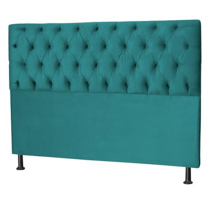Imagem de Cabeceira Jade 90 Cm Para Cama Box Suede Azul Turquesa