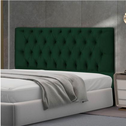 Imagem de Cabeceira Jade 90Cm P/ Cama Box Solteiro Suede Verde Militar