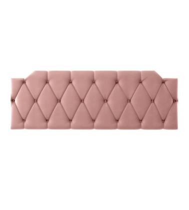 Imagem de Cabeceira Kelly Suede Rose Estofada para Cama Box de Casal 140x54cm