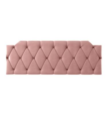 Imagem de Cabeceira Kelly Suede Rose Estofada para Cama Box Queen 160cm