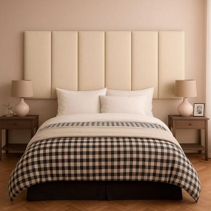 Imagem de Cabeceira King 10 Módulos Estofados Placa Cama Box Adesiva 200cm