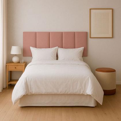 Imagem de Cabeceira King 10 Módulos Estofados Placa Cama Box Adesiva 200cm