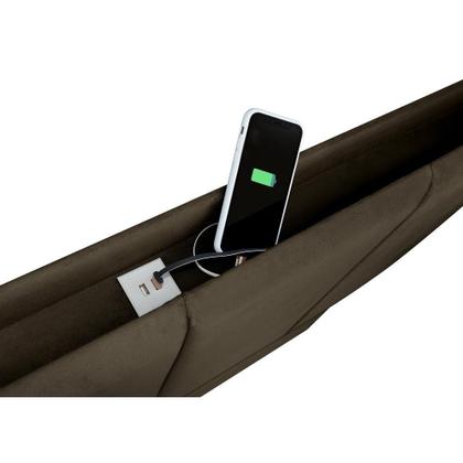 Imagem de Cabeceira King com Porta Objeto e Tomada USB Chocolate