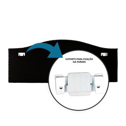 Imagem de Cabeceira King Curva Luxo 193x60 Sintético Off White - Tachas Fumê