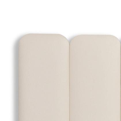 Imagem de Cabeceira King Estofada de Colar na Parede Kit 10 Placas Modelo Arredondada - Várias Cores