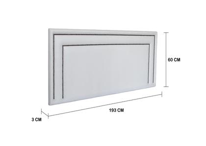Imagem de Cabeceira King Estofada Para Cama Box - Reta Luxo Dupla Com Tachas 193 x 60