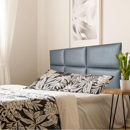 Imagem de Cabeceira King Modulos Estofada Módena H6 Cama Box Cinza 195 x 60