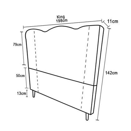Imagem de Cabeceira King Size Cama Box Casal Estofada 1,98 M Realeza