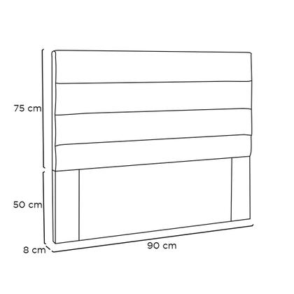 Imagem de Cabeceira La Italiana Para Cama Box Solteiro 90 cm material sintético Bege - D'Rossi