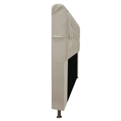 Imagem de Cabeceira Lady Estofada com Strass 160 cm para Cama Box Queen Suede Bege Quarto - AM Decor