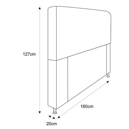 Imagem de Cabeceira Lady Estofada com Strass 160 cm para Cama Box Queen Suede Bege Quarto - AM Decor