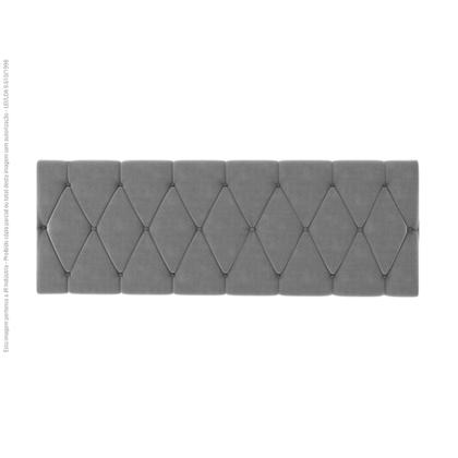 Imagem de Cabeceira Leticia Para Cama queen 1,60 Estofada Suede - Grafite - MJRMoveis